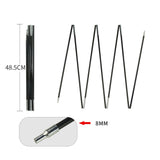 Maxbell Maxbell Fibreglass Tent Poles Replacement Black Pre Assembled Tent Poles for Camping 3.2m Single Person