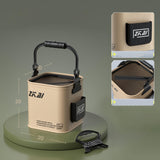 Maxbell Fishing Bucket Thick Foldable Fishing Lures Bucket for Outdoor Hiking Fishing 8L