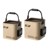 Maxbell Fishing Bucket Thick Foldable Fishing Lures Bucket for Outdoor Hiking Fishing 8L