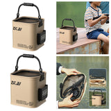 Maxbell Fishing Bucket Thick Foldable Fishing Lures Bucket for Outdoor Hiking Fishing 8L