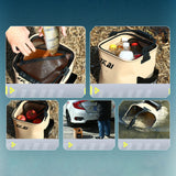 Maxbell Fishing Bucket Thick Foldable Fishing Lures Bucket for Outdoor Hiking Fishing 13L