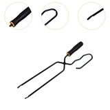 Maxbell Campfire Tongs Portable with Handle Compact Fire Tongs for BBQ Grill Camping
