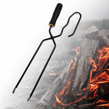 Maxbell Campfire Tongs Portable with Handle Compact Fire Tongs for BBQ Grill Camping