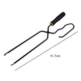 Maxbell Campfire Tongs Portable with Handle Compact Fire Tongs for BBQ Grill Camping