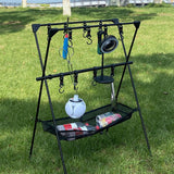 Maxbell Camping Rack Mesh Bag BBQ Tool Shelf Bag for Hiking Cooking Accessories