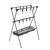 Maxbell Camping Rack Mesh Bag BBQ Tool Shelf Bag for Hiking Cooking Accessories