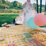 Maxbell Picnic Blanket Portable Sleeping Pad for Barbecue Family Outings Backpacking non woven yellow