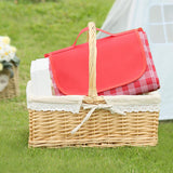 Maxbell Picnic Blanket Portable Sleeping Pad for Barbecue Family Outings Backpacking Oxford cloth  red