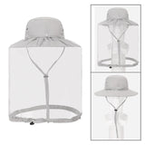 Maxbell Maxbell Head Net Hat Lightweight Casual with Veil Mesh Hiking Camping Beekeeping Hat Light Grey