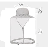 Maxbell Maxbell Head Net Hat Lightweight Casual with Veil Mesh Hiking Camping Beekeeping Hat Light Grey