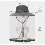 Maxbell Head Net Hat Lightweight Casual with Veil Mesh Hiking Camping Beekeeping Hat Dark Gray