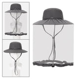 Maxbell Head Net Hat Lightweight Casual with Veil Mesh Hiking Camping Beekeeping Hat Dark Gray