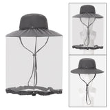 Maxbell Head Net Hat Lightweight Casual with Veil Mesh Hiking Camping Beekeeping Hat Dark Gray