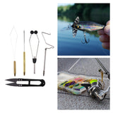 Maxbell Fly Tying Tools Disc Bobbin Threader Portable Fly Tying Bobbin Thread Holder 5pcs Black Holder