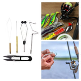 Maxbell Fly Tying Tools Disc Bobbin Threader Portable Fly Tying Bobbin Thread Holder 5pcs Black Holder