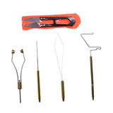 Maxbell Fly Tying Tools Disc Bobbin Threader Portable Fly Tying Bobbin Thread Holder 5pcs Gold Holder