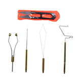 Maxbell Fly Tying Tools Disc Bobbin Threader Portable Fly Tying Bobbin Thread Holder 5pcs Gold Holder
