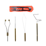 Maxbell Fly Tying Tools Disc Bobbin Threader Portable Fly Tying Bobbin Thread Holder 5pcs Gold Holder