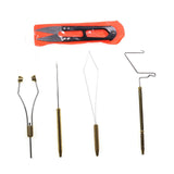 Maxbell Fly Tying Tools Disc Bobbin Threader Portable Fly Tying Bobbin Thread Holder 5pcs Gold Holder