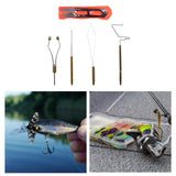 Maxbell Fly Tying Tools Disc Bobbin Threader Portable Fly Tying Bobbin Thread Holder 5pcs Gold Holder