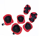 Maxbell 7 Pieces/Set Bike Helmet Cap Roller Skating Helmet for Cycling Rollerblading Red