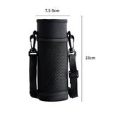 Maxbell Insulated Bottle Sleeve Phone Holder with Strap Neoprene Material Black
