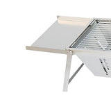 Maxbell Maxbell Stainless Steel Barbecue Grill Tabletop Party BBQ Grill for BBQ Outside Home 65cmx21.5cmx17cm