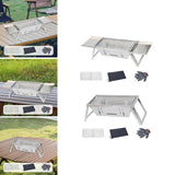 Maxbell Maxbell Stainless Steel Barbecue Grill Tabletop Party BBQ Grill for BBQ Outside Home 65cmx21.5cmx17cm