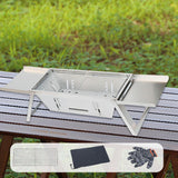Maxbell Maxbell Stainless Steel Barbecue Grill Tabletop Party BBQ Grill for BBQ Outside Home 65cmx21.5cmx17cm