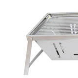 Maxbell Stainless Steel Barbecue Grill Tabletop Party BBQ Grill for BBQ Outside Home 42cmx21.5cmx17cm