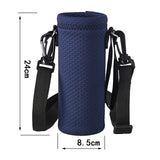 Maxbell Water Bottle Carrier Drink Bottle Bag for Outdoor Activities Dark Blue L