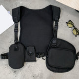 Maxbell Men Outdoor Chest Rig Bag Waist Bag Pockets Vest for Men Women Hiking Sports