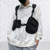 Maxbell Men Outdoor Chest Rig Bag Waist Bag Pockets Vest for Men Women Hiking Sports