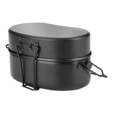 Maxbell Outdoor Lunch Box Traveling Aluminum Outdoor Cookware Camping Food Container Black