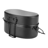 Maxbell Outdoor Lunch Box Traveling Aluminum Outdoor Cookware Camping Food Container Black