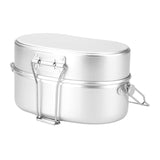 Maxbell Outdoor Lunch Box Traveling Aluminum Outdoor Cookware Camping Food Container Silver