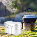 Maxbell Outdoor Lunch Box Traveling Aluminum Outdoor Cookware Camping Food Container Silver