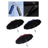 Maxbell Automatic Folding Umbrella Three Folding Umbrella for Camping Travel Outdoor Black