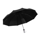 Maxbell Automatic Folding Umbrella Three Folding Umbrella for Camping Travel Outdoor Black