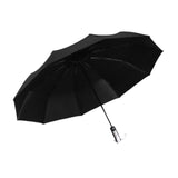 Maxbell Automatic Folding Umbrella Three Folding Umbrella for Camping Travel Outdoor Black
