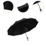 Maxbell Automatic Folding Umbrella Three Folding Umbrella for Camping Travel Outdoor Black