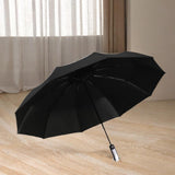 Maxbell Automatic Folding Umbrella Three Folding Umbrella for Camping Travel Outdoor Black