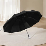 Maxbell Automatic Folding Umbrella Three Folding Umbrella for Camping Travel Outdoor Black
