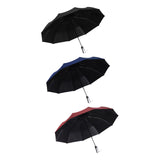 Maxbell Automatic Folding Umbrella Three Folding Umbrella for Camping Travel Outdoor Black
