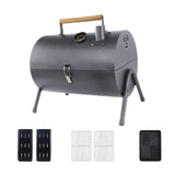 Maxbell Charcoal Grill Portable Barbecue Grill for Picnics Outings Family Gatherings Gray