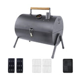 Maxbell Charcoal Grill Portable Barbecue Grill for Picnics Outings Family Gatherings Gray