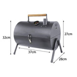 Maxbell Charcoal Grill Portable Barbecue Grill for Picnics Outings Family Gatherings Gray