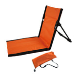 Maxbell Floor Chair with Back Support Portable Camping Chair for Lawn Fishing Hiking 38cmx68cmx40cm Orange