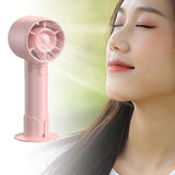 Maxbell Handheld Mini Fan Fashion Mute Tabletop Fan for Dorm Apartment Birthday Gift Pink