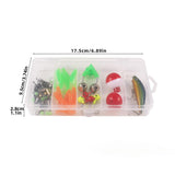 Maxbell 47Pcs/Set Fishing Lures Lifelike Accessories for Bass Trout Salmon Saltwater